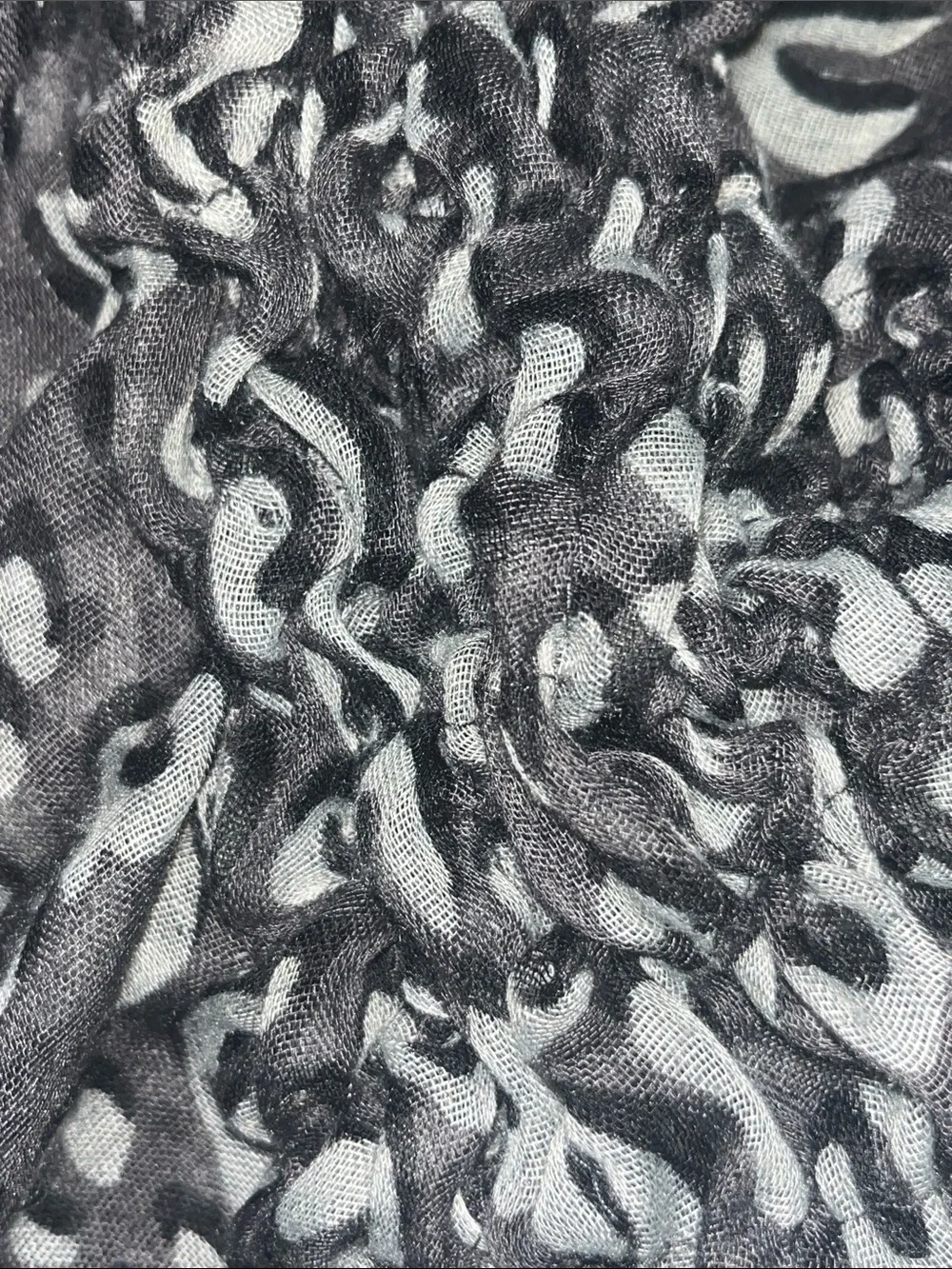 a new day Black & White Leopard-Print Lightweight Scarf S80